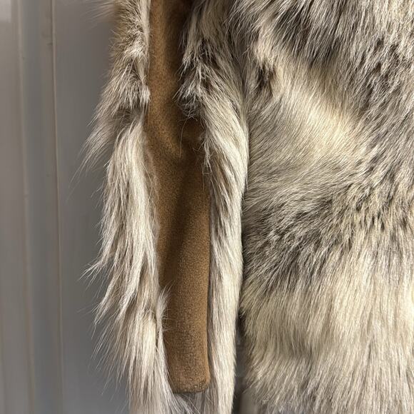 Dino Rocco Vintage Goat Fur Coat in White Cream - Picture 9 of 9